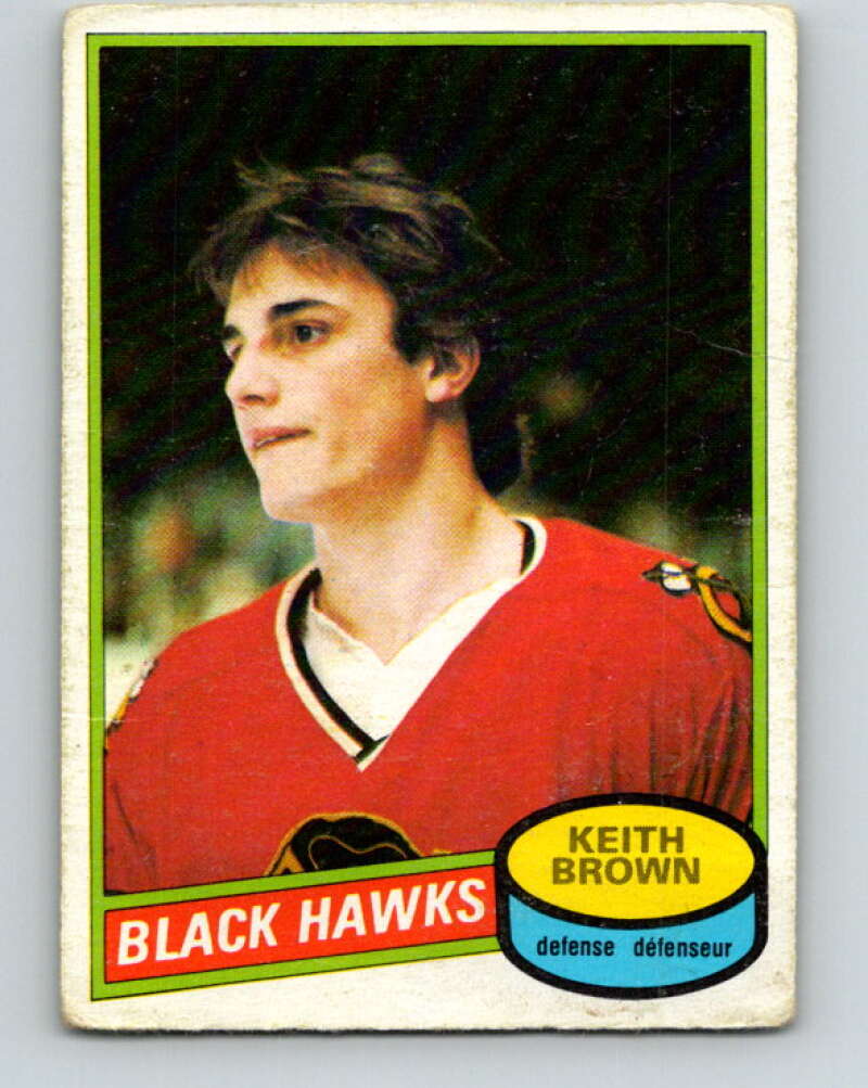 1980-81 O-Pee-Chee #98 Keith Brown  RC Rookie Chicago Blackhawks  V37998