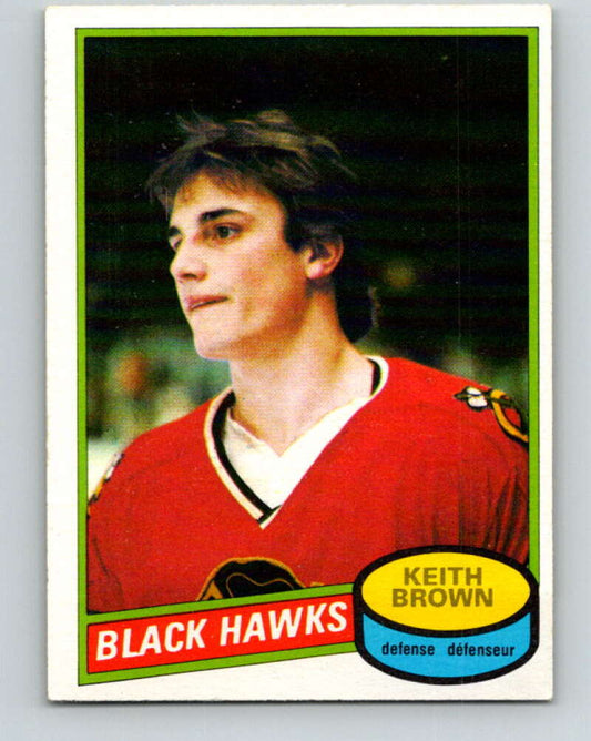 1980-81 O-Pee-Chee #98 Keith Brown  RC Rookie Chicago Blackhawks  V37999