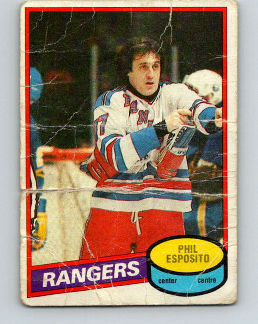 1980-81 O-Pee-Chee #100 Phil Esposito  New York Rangers  V38020