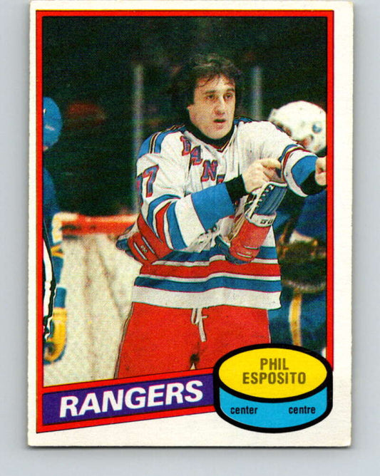 1980-81 O-Pee-Chee #100 Phil Esposito  New York Rangers  V38031