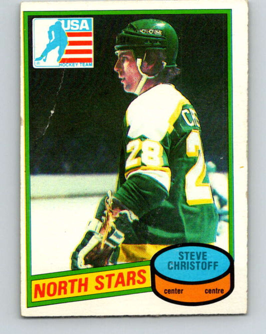 1980-81 O-Pee-Chee #103 Steve Christoff OLY  RC Rookie North Stars  V38052