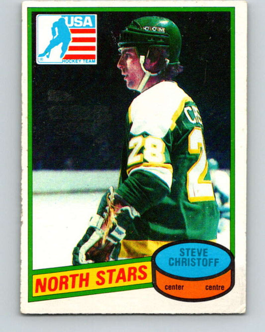 1980-81 O-Pee-Chee #103 Steve Christoff OLY  RC Rookie North Stars  V38056