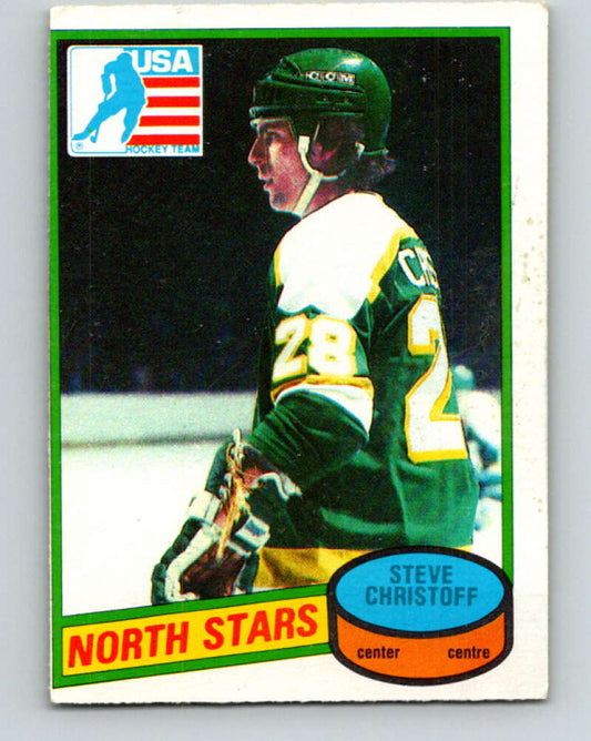 1980-81 O-Pee-Chee #103 Steve Christoff OLY  RC Rookie North Stars  V38061