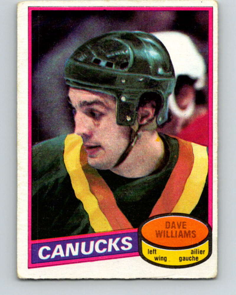 1980-81 O-Pee-Chee #105 Tiger Williams  Vancouver Canucks  V38074