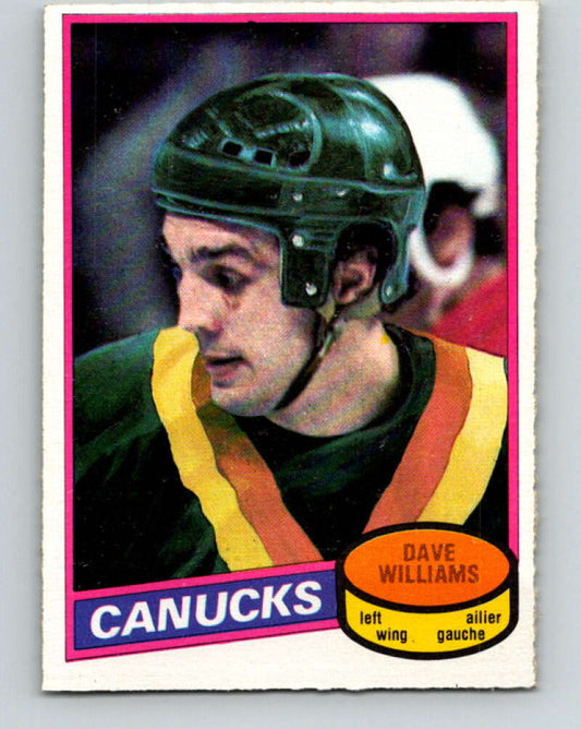 1980-81 O-Pee-Chee #105 Tiger Williams  Vancouver Canucks  V38076