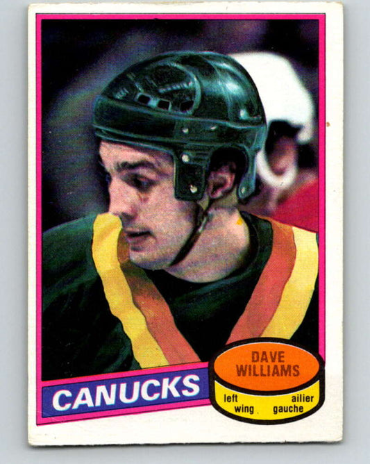 1980-81 O-Pee-Chee #105 Tiger Williams  Vancouver Canucks  V38078