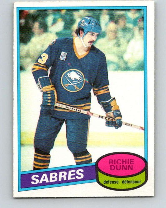 1980-81 O-Pee-Chee #109 Richie Dunn  RC Rookie Buffalo Sabres  V38117