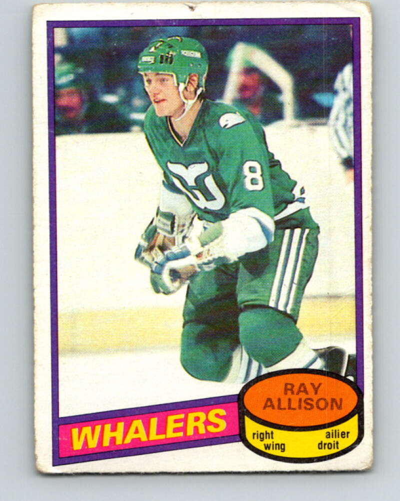 1980-81 O-Pee-Chee #126 Ray Allison  RC Rookie Hartford Whalers  V38279