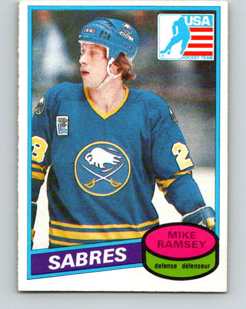 1980-81 O-Pee-Chee #127 Mike Ramsey OLY  RC Rookie Buffalo Sabres  V38292