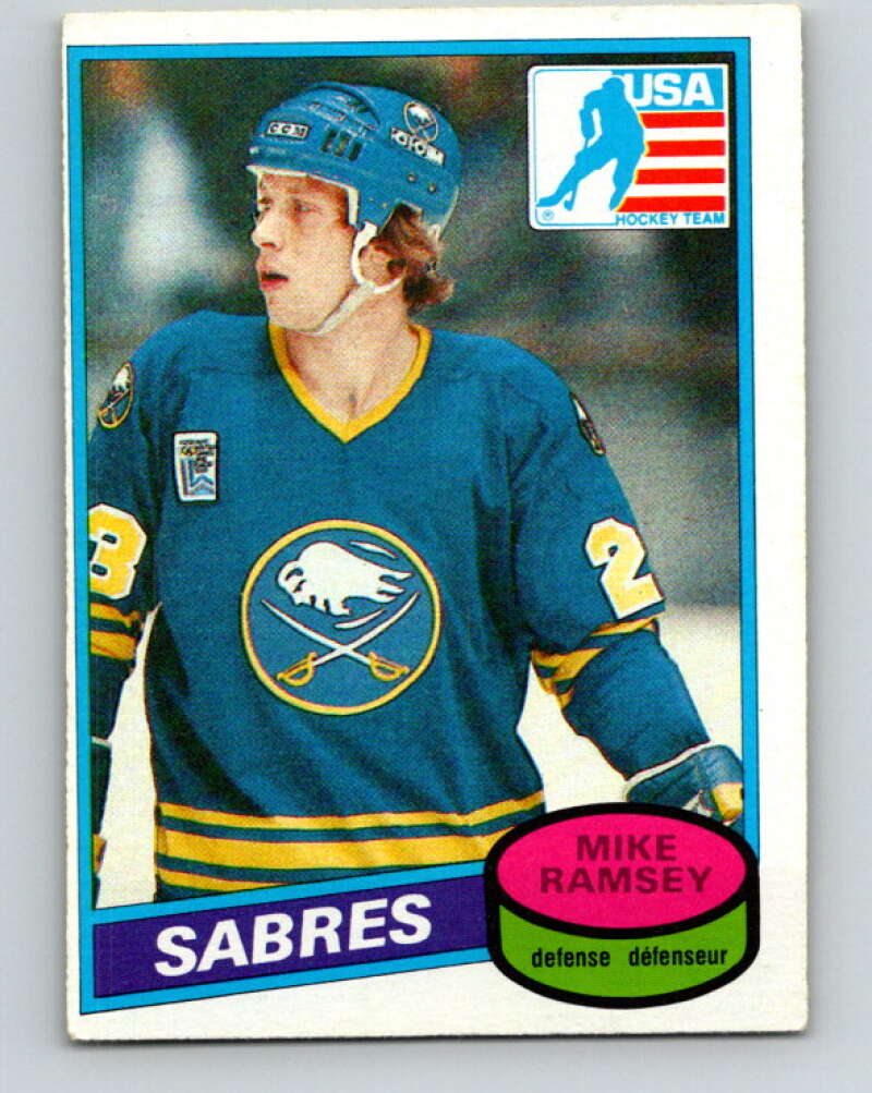 1980-81 O-Pee-Chee #127 Mike Ramsey OLY  RC Rookie Buffalo Sabres  V38293