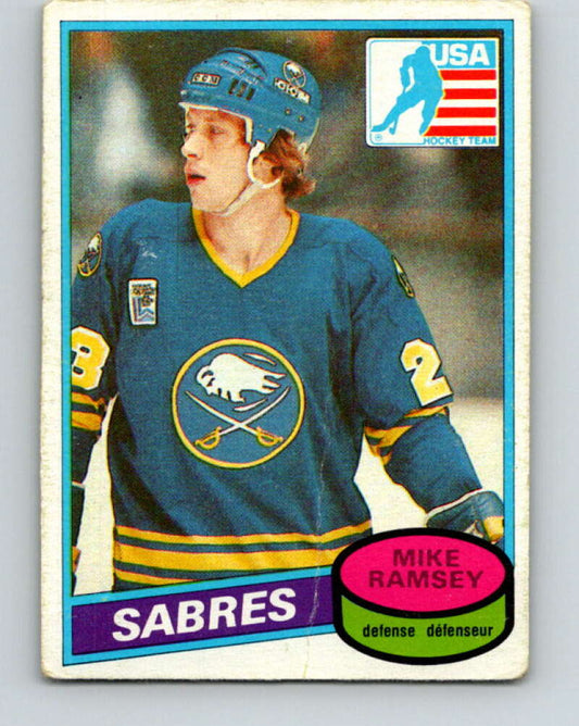 1980-81 O-Pee-Chee #127 Mike Ramsey OLY  RC Rookie Buffalo Sabres  V38294