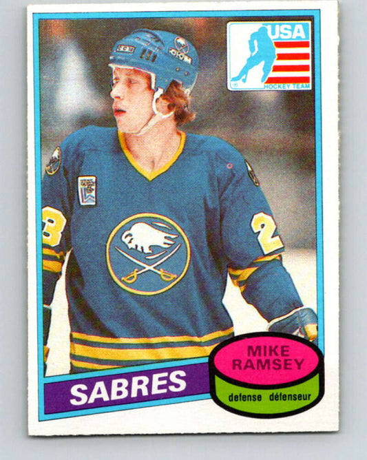 1980-81 O-Pee-Chee #127 Mike Ramsey OLY  RC Rookie Buffalo Sabres  V38297