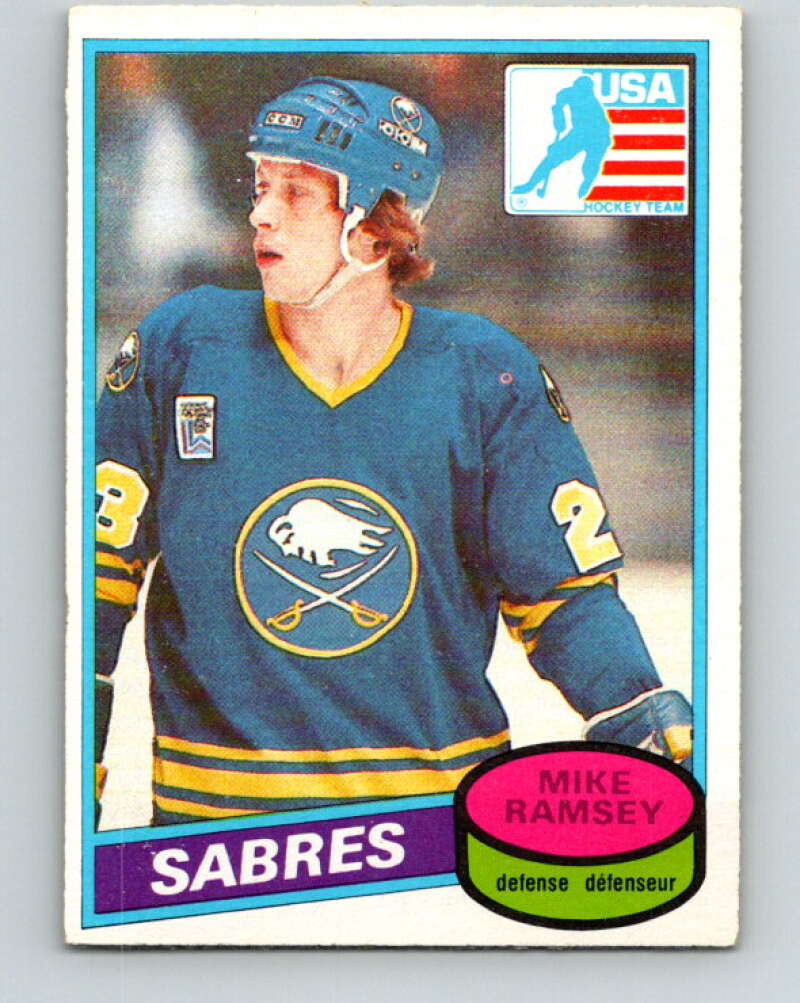 1980-81 O-Pee-Chee #127 Mike Ramsey OLY  RC Rookie Buffalo Sabres  V38298