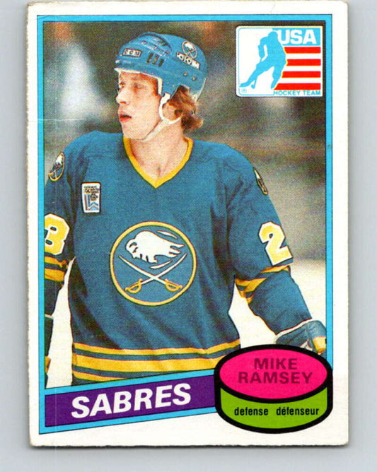 1980-81 O-Pee-Chee #127 Mike Ramsey OLY  RC Rookie Buffalo Sabres  V38299