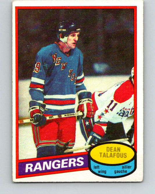 1980-81 O-Pee-Chee #132 Dean Talafous  New York Rangers  V38339