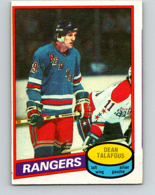 1980-81 O-Pee-Chee #132 Dean Talafous  New York Rangers  V38343