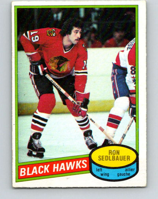 1980-81 O-Pee-Chee #134 Ron Sedlbauer  Chicago Blackhawks  V38355