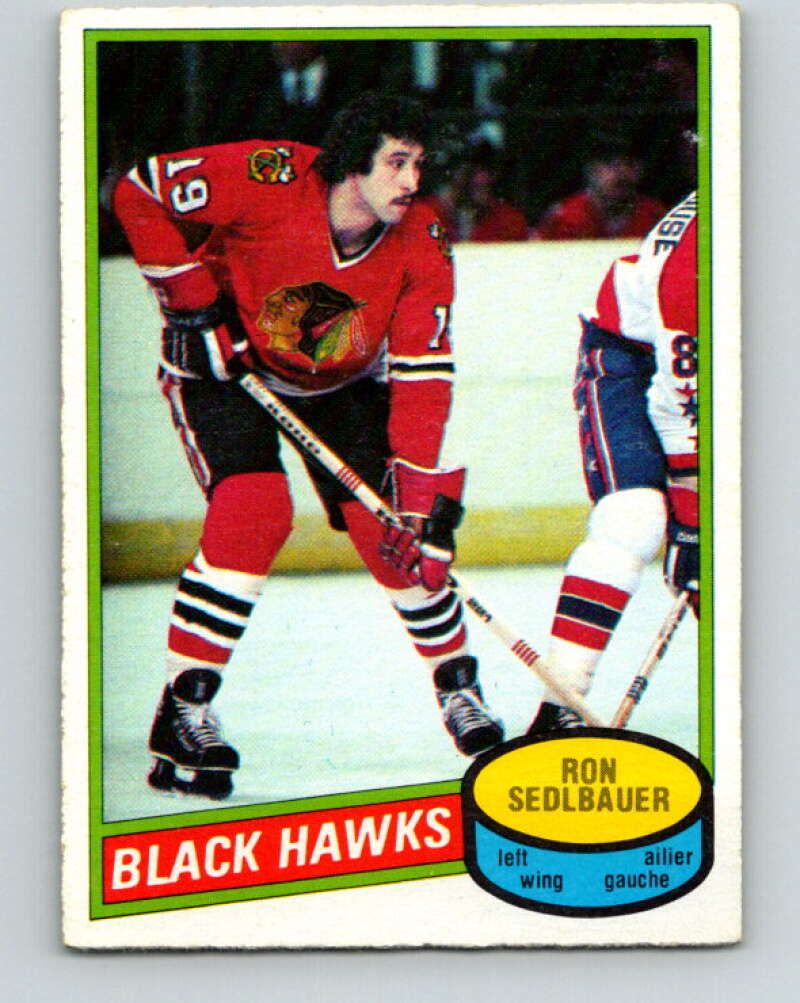 1980-81 O-Pee-Chee #134 Ron Sedlbauer  Chicago Blackhawks  V38356