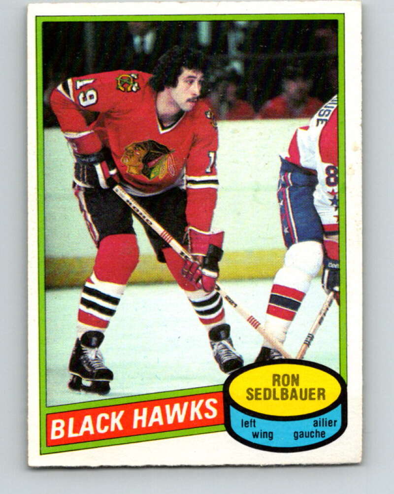 1980-81 O-Pee-Chee #134 Ron Sedlbauer  Chicago Blackhawks  V38357