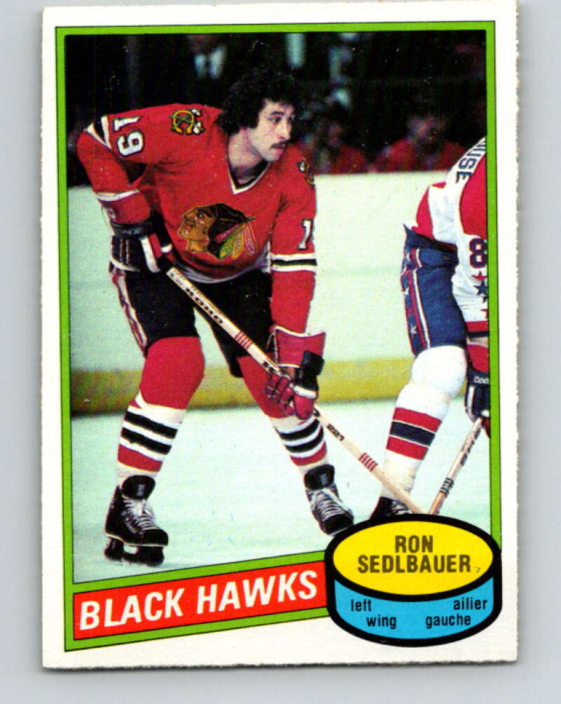 1980-81 O-Pee-Chee #134 Ron Sedlbauer  Chicago Blackhawks  V38361