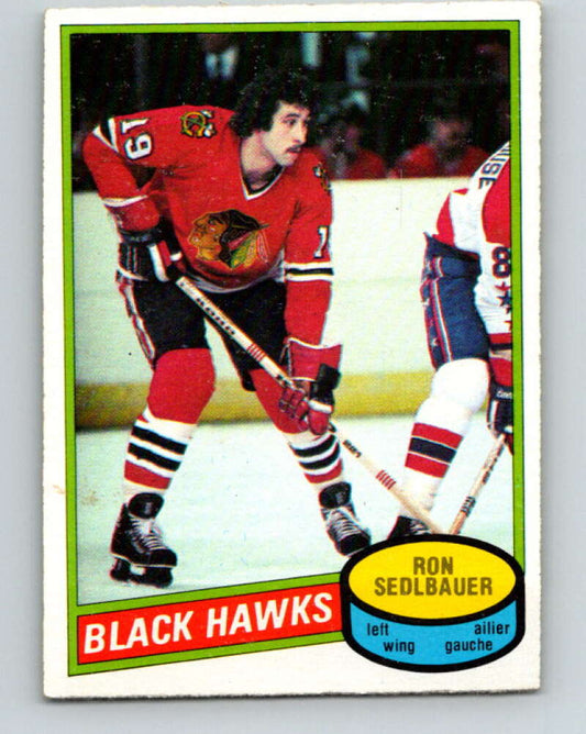 1980-81 O-Pee-Chee #134 Ron Sedlbauer  Chicago Blackhawks  V38363