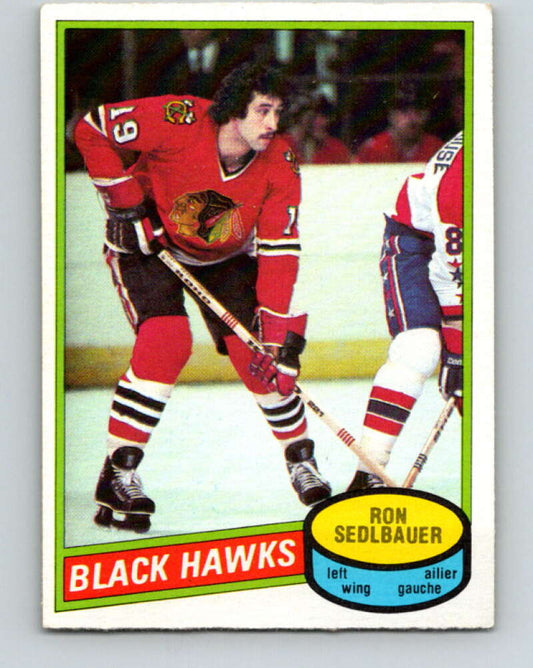 1980-81 O-Pee-Chee #134 Ron Sedlbauer  Chicago Blackhawks  V38367