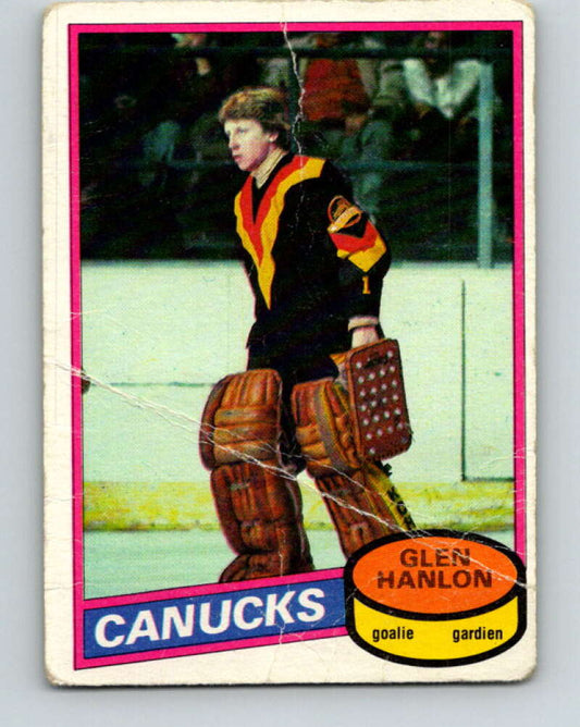1980-81 O-Pee-Chee #141 Glen Hanlon  Vancouver Canucks  V38425