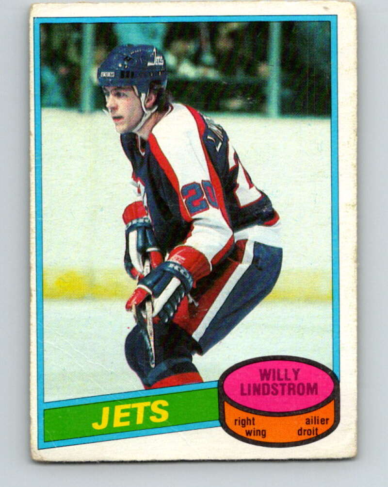1980-81 O-Pee-Chee #142 Willy Lindstrom  Winnipeg Jets  V38436