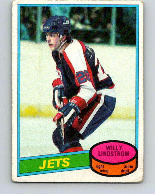 1980-81 O-Pee-Chee #142 Willy Lindstrom  Winnipeg Jets  V38440