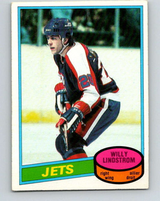 1980-81 O-Pee-Chee #142 Willy Lindstrom  Winnipeg Jets  V38442