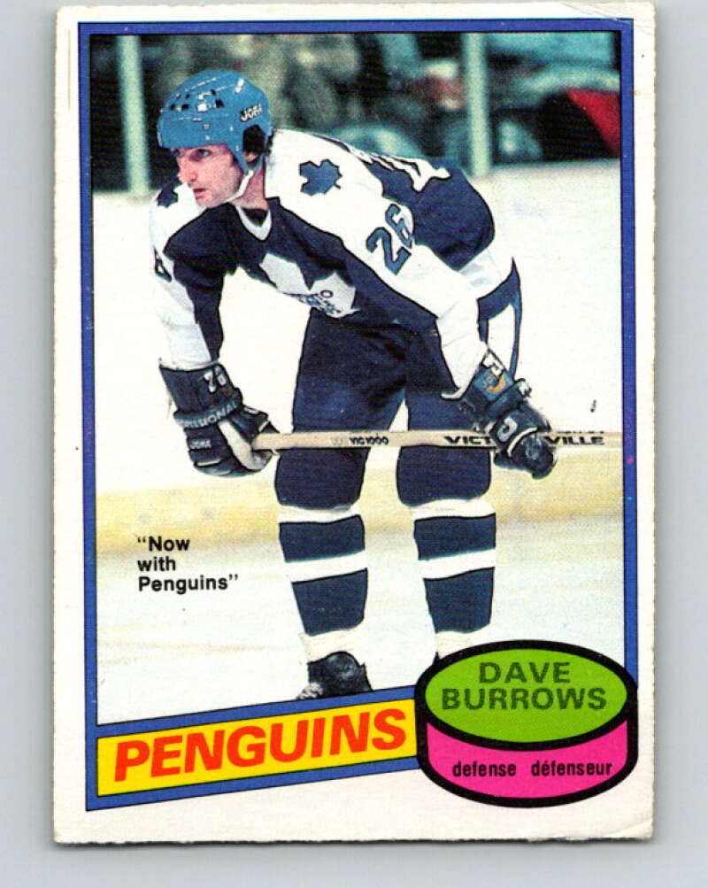 1980-81 O-Pee-Chee #147 Dave Burrows  Pittsburgh Penguins  V38491