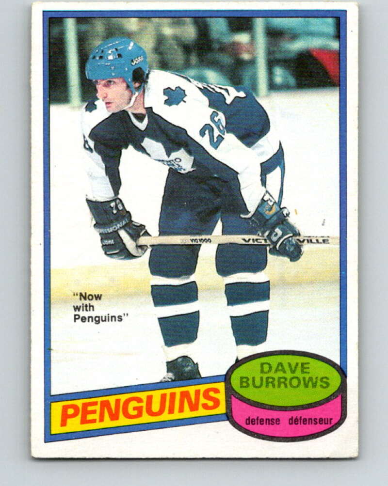 1980-81 O-Pee-Chee #147 Dave Burrows  Pittsburgh Penguins  V38492