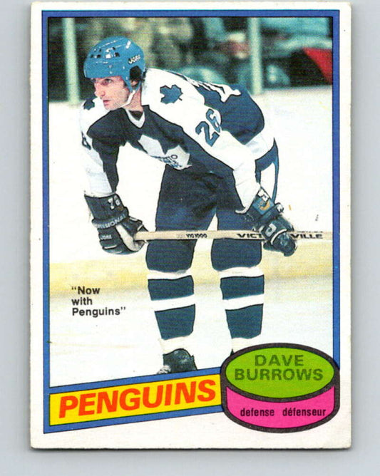 1980-81 O-Pee-Chee #147 Dave Burrows  Pittsburgh Penguins  V38492