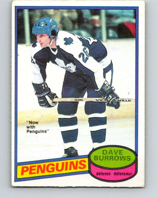1980-81 O-Pee-Chee #147 Dave Burrows  Pittsburgh Penguins  V38493
