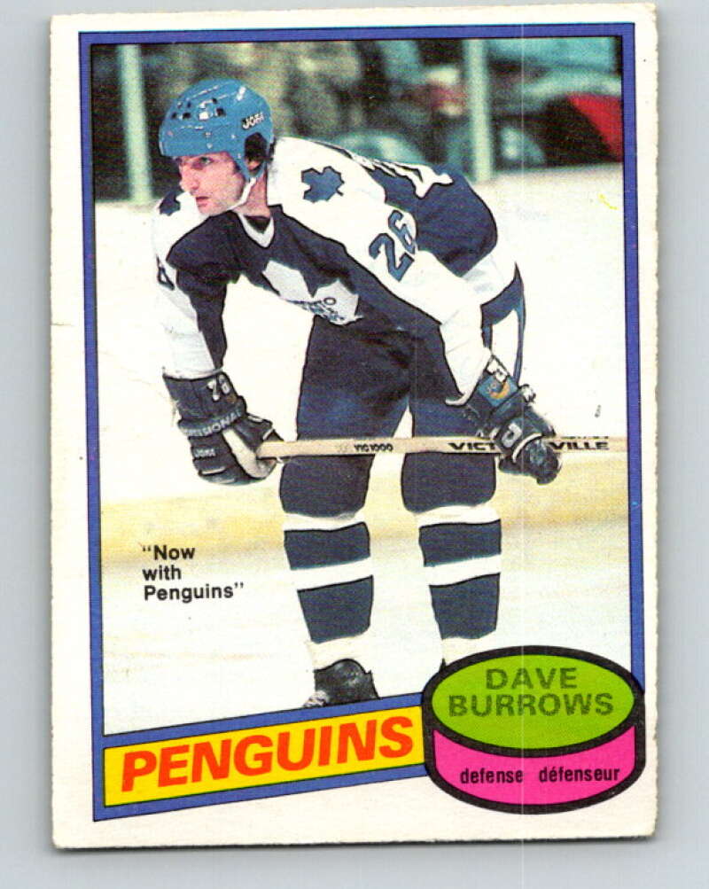 1980-81 O-Pee-Chee #147 Dave Burrows  Pittsburgh Penguins  V38496