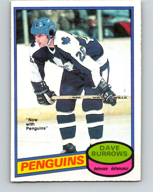 1980-81 O-Pee-Chee #147 Dave Burrows  Pittsburgh Penguins  V38501