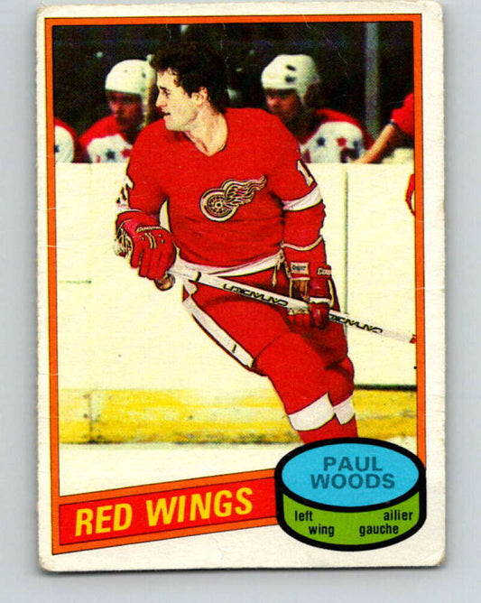 1980-81 O-Pee-Chee #148 Paul Woods  Detroit Red Wings  V38507