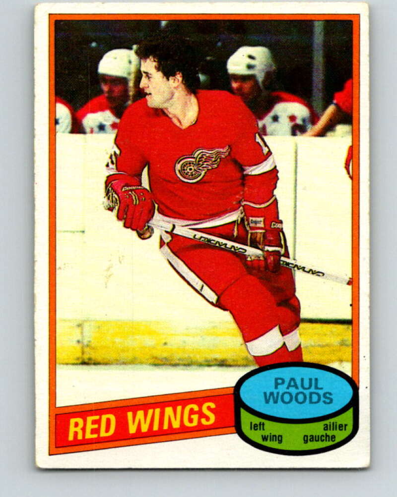 1980-81 O-Pee-Chee #148 Paul Woods  Detroit Red Wings  V38508