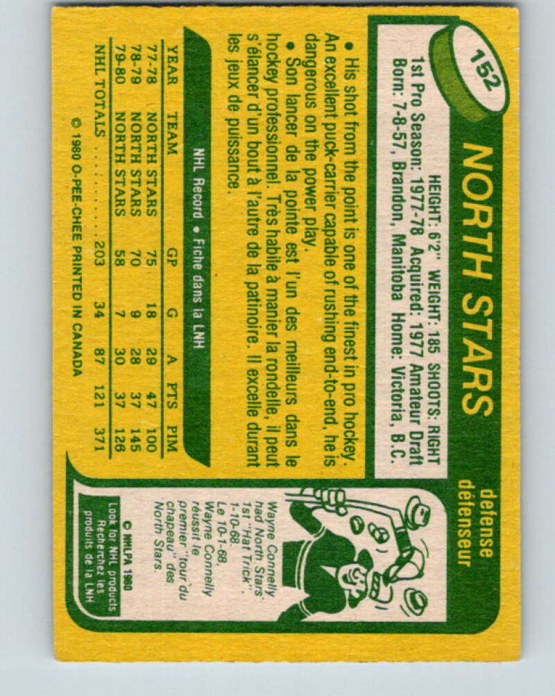 1980-81 O-Pee-Chee #152 Brad Maxwell  Minnesota North Stars  V38546