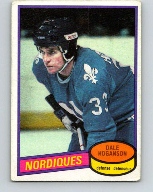 1980-81 O-Pee-Chee #155 Dale Hoganson  Quebec Nordiques  V38570