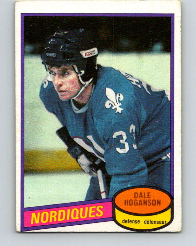 1980-81 O-Pee-Chee #155 Dale Hoganson  Quebec Nordiques  V38571