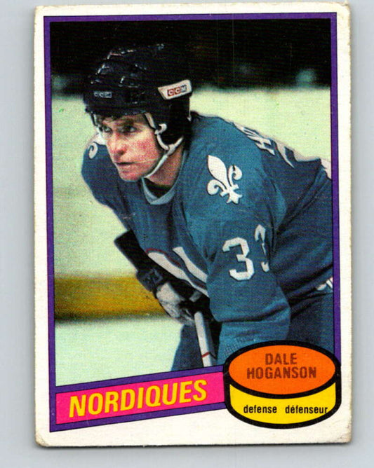 1980-81 O-Pee-Chee #155 Dale Hoganson  Quebec Nordiques  V38572