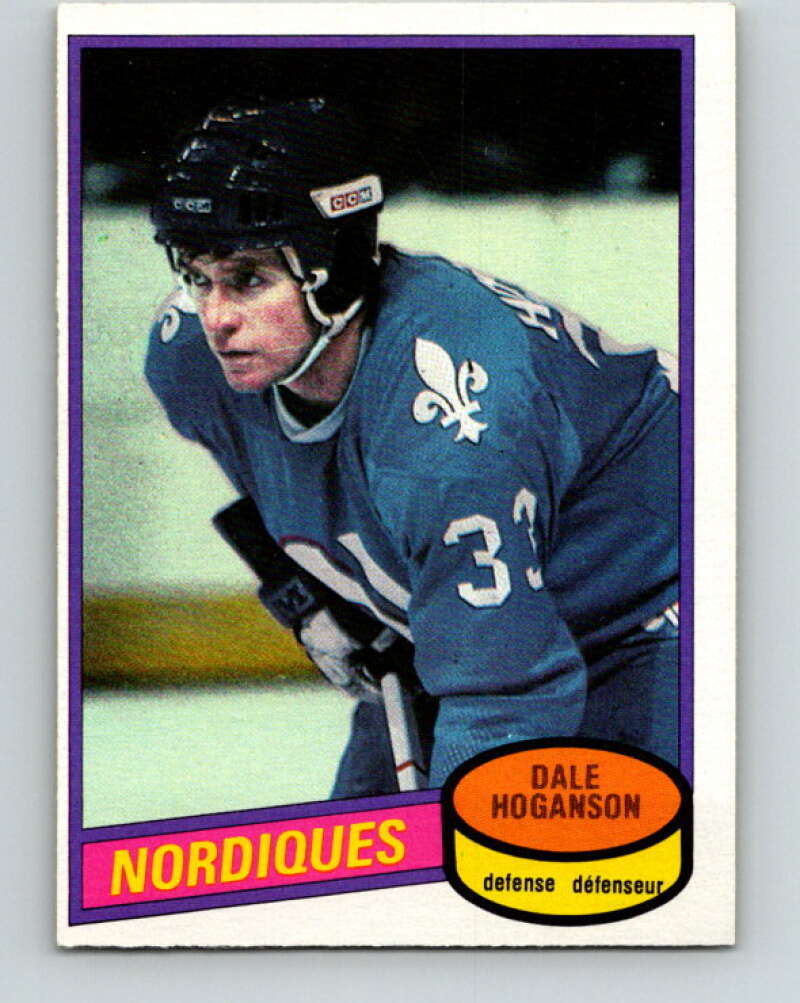 1980-81 O-Pee-Chee #155 Dale Hoganson  Quebec Nordiques  V38573