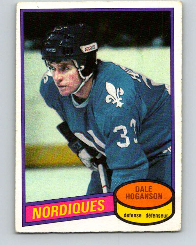 1980-81 O-Pee-Chee #155 Dale Hoganson  Quebec Nordiques  V38575