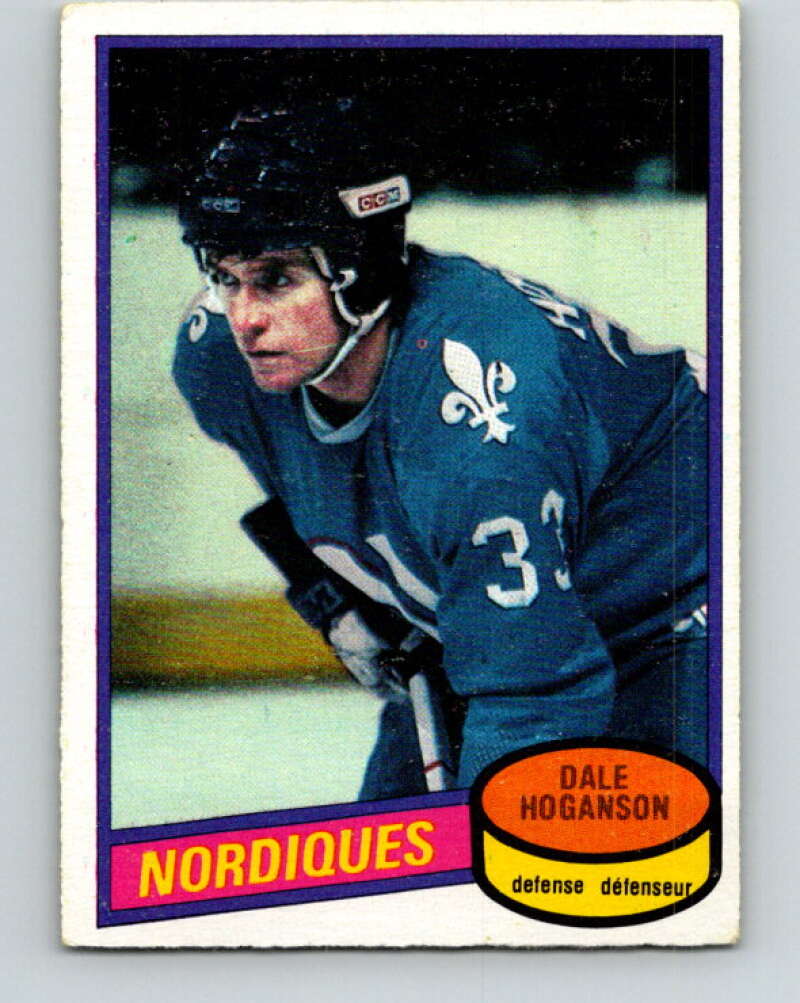 1980-81 O-Pee-Chee #155 Dale Hoganson  Quebec Nordiques  V38577