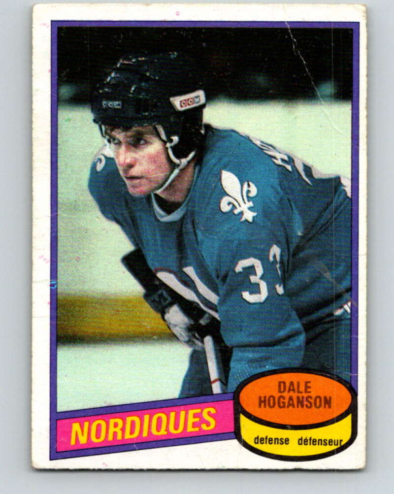 1980-81 O-Pee-Chee #155 Dale Hoganson  Quebec Nordiques  V38578