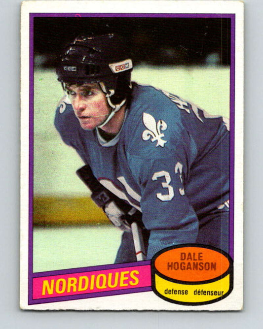 1980-81 O-Pee-Chee #155 Dale Hoganson  Quebec Nordiques  V38580