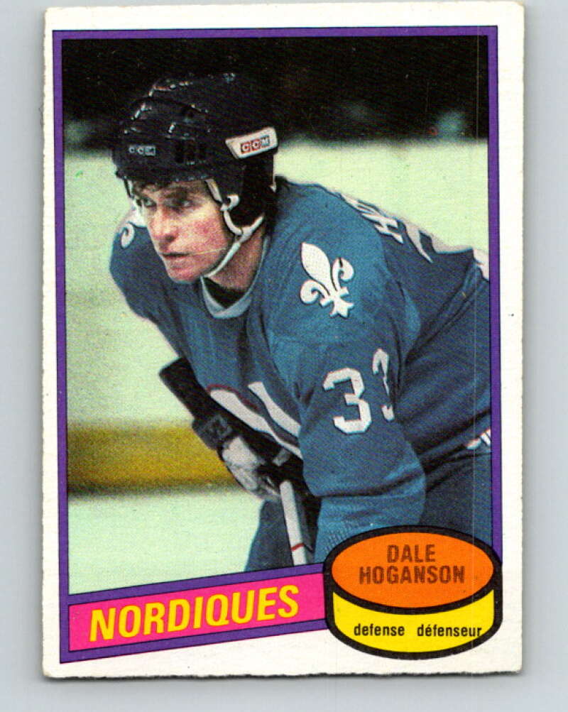 1980-81 O-Pee-Chee #155 Dale Hoganson  Quebec Nordiques  V38582