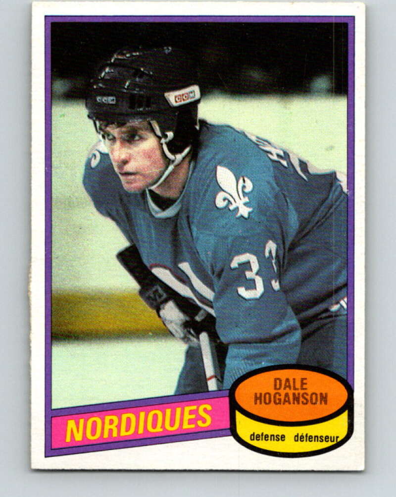 1980-81 O-Pee-Chee #155 Dale Hoganson  Quebec Nordiques  V38583