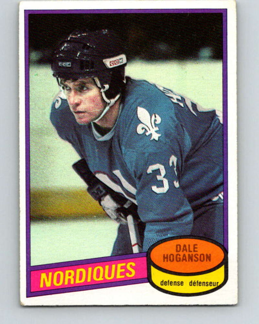 1980-81 O-Pee-Chee #155 Dale Hoganson  Quebec Nordiques  V38584